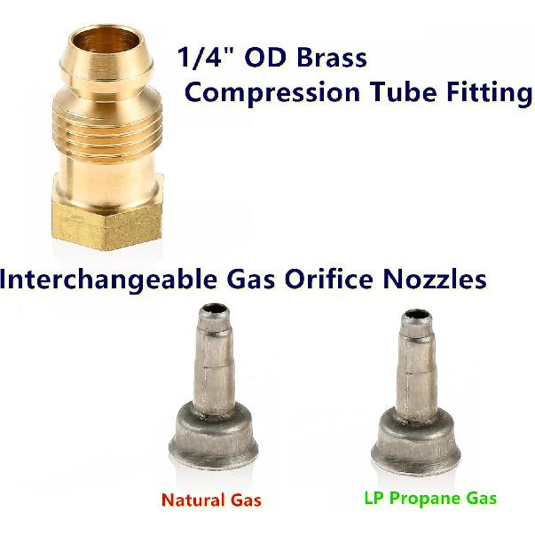 MCAMPAS Q314A4586 Pilot Burner with Thermocouple Assembly for Gas Furnaces, Boilers and Water Heaters - Natural Gas and Propane Gas Pilot Burner with