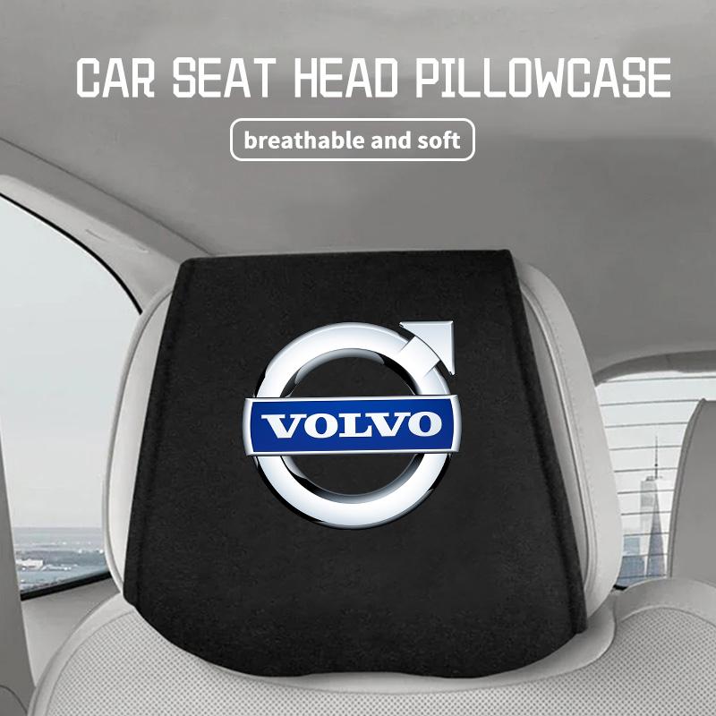 For Volvo Car Headrest Pillow Cover Wear-Resistant Auto Accessories V50 S60 XC60 S40 XC40 XC90 V70 XC70 C30 V40 V60