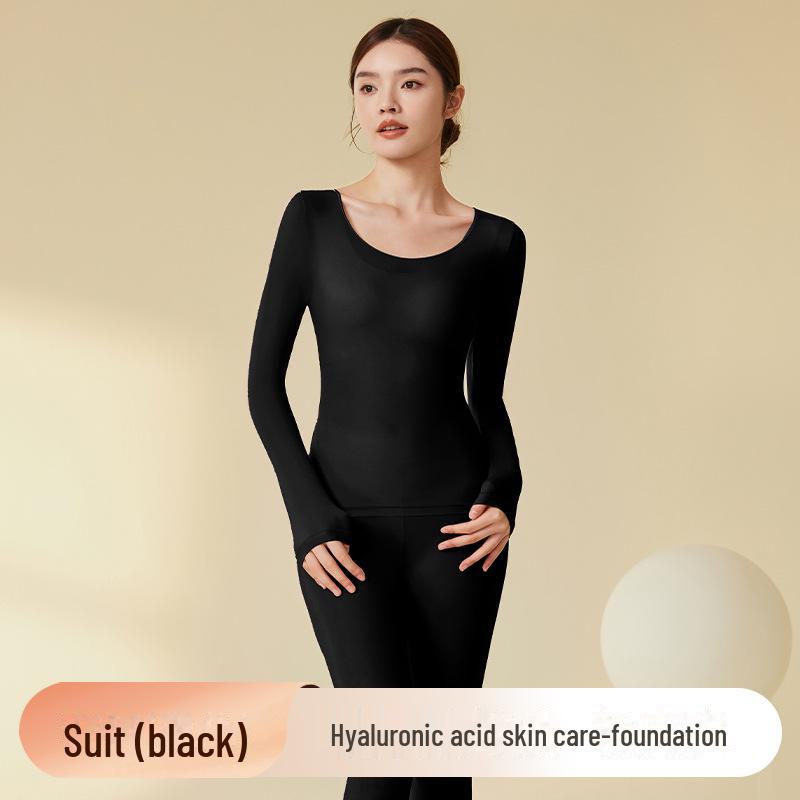 

Ультратонкий невидимый комплект термобелья с гиалуроновой кислотой для женщин - увлажняющий базовый слой на осень One Size