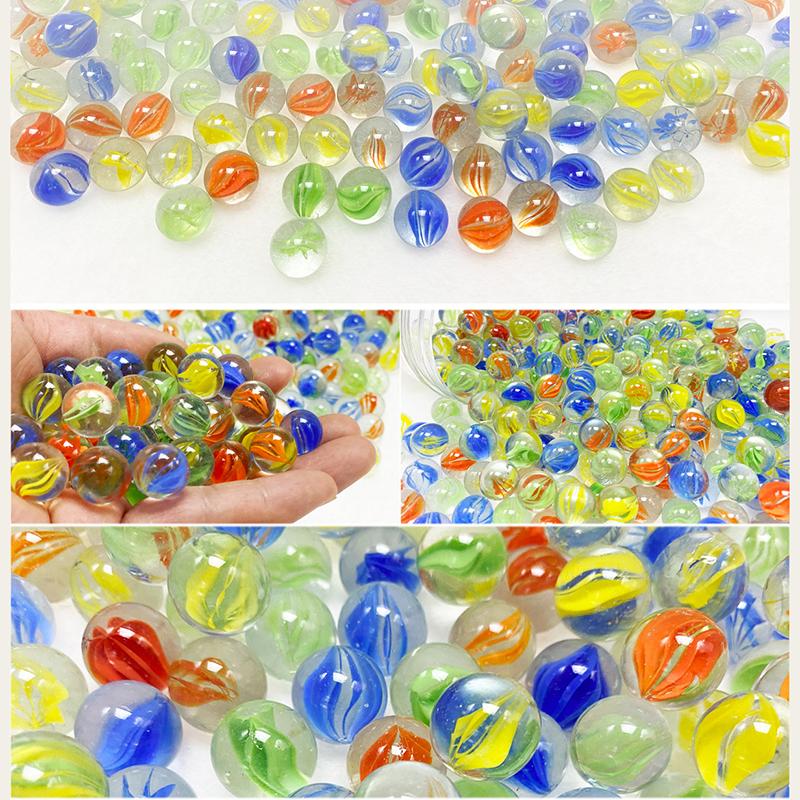 10Pcs 14/16/19/25Mm Colorful Glass Marbles Toy Kids Marble Balls Run Game Solitaire Toy Accs Vase Fillerfish Tank Home Toy Gift