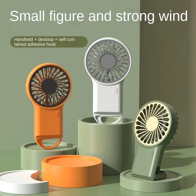 Electric Mini Fan 3 Wind Speed Portable Pocket Fan For Travel Indoor Outdoor Usb Desktop Rechargeable Handheld Fan with Hook
