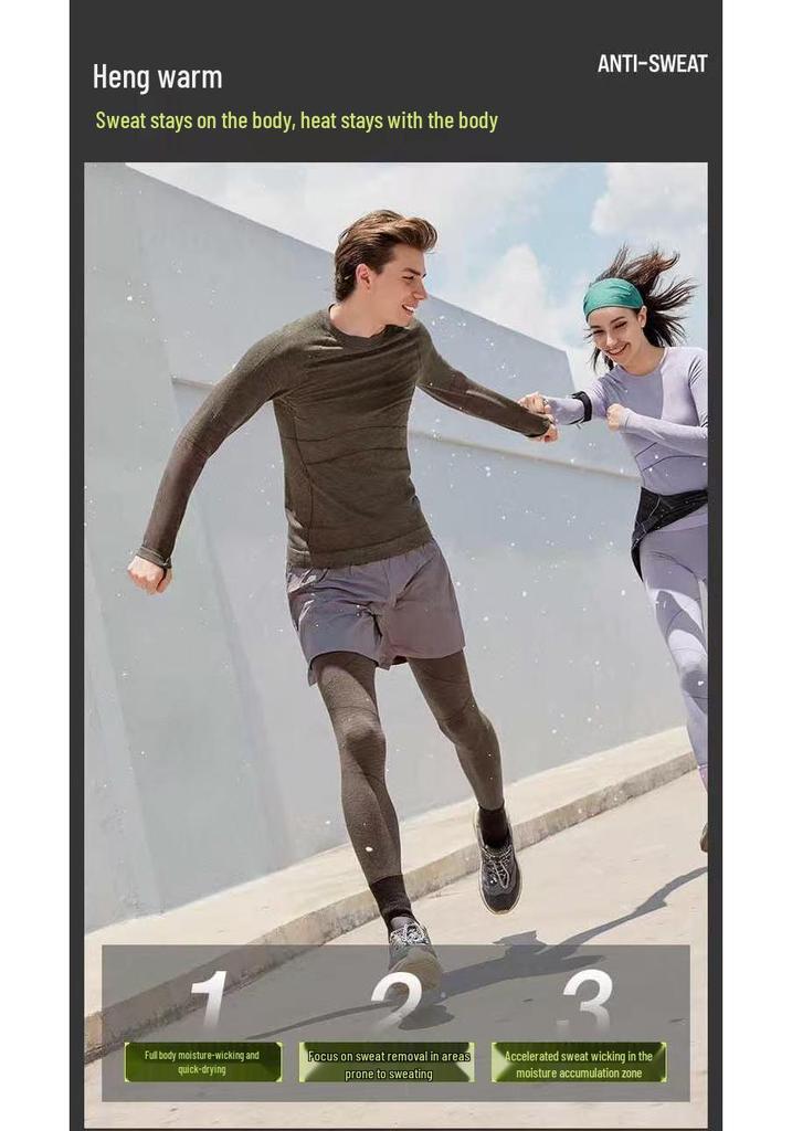 Men's Thermal Slimming Base Layer Set - Quick-Dry Skiing & Sports Wear