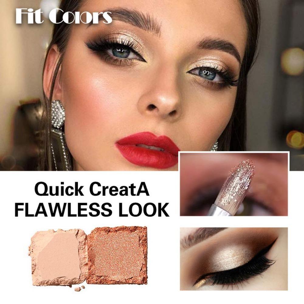 Fit Colors 12-Farben-Gesichts-Make-up-Puder Ducky Light Pearl Helle Farbe Kosmetik Browsefish Puder Lidschattenplatte