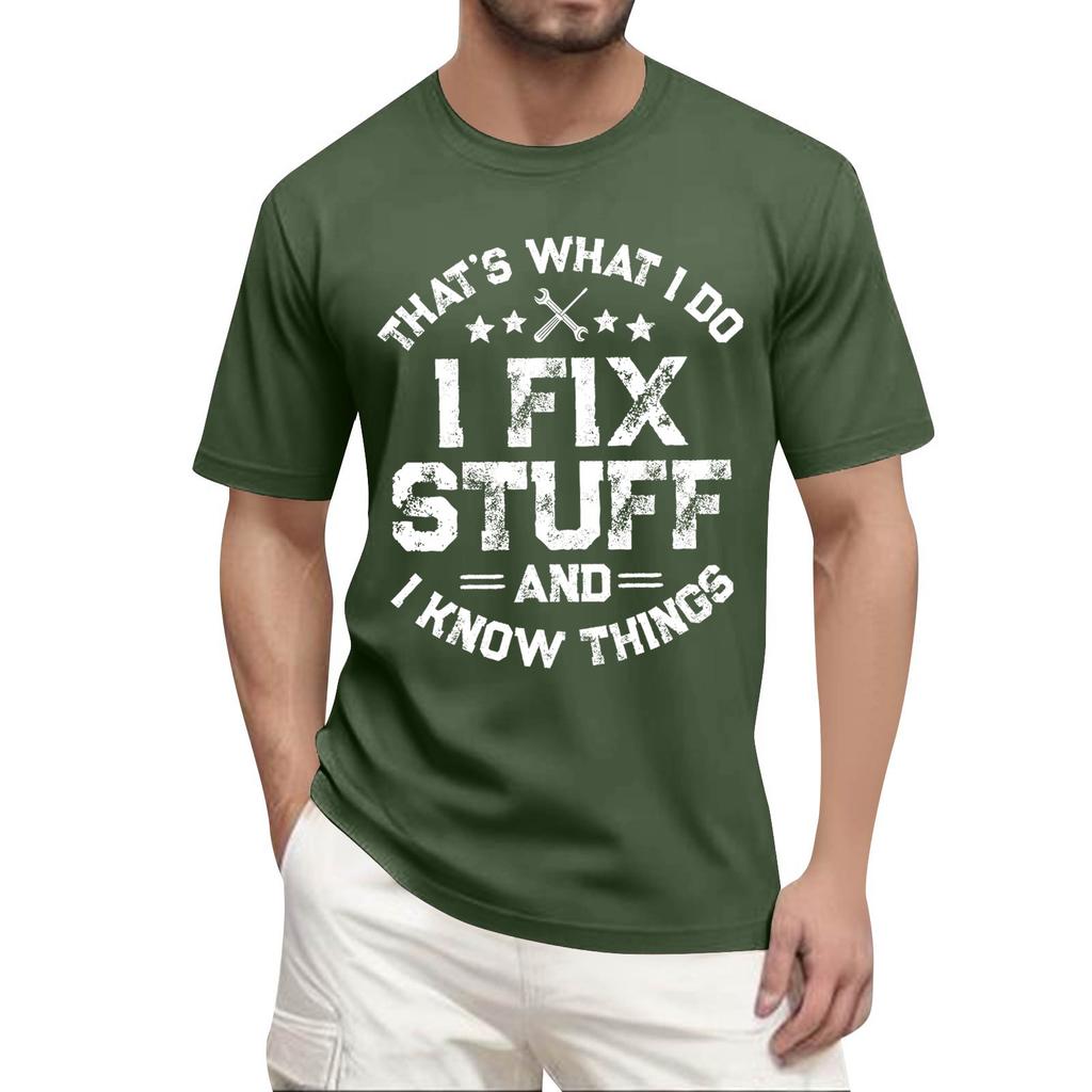 Men'S Fashionable T-Shirt, Street Casual Short Sleeved Clothing