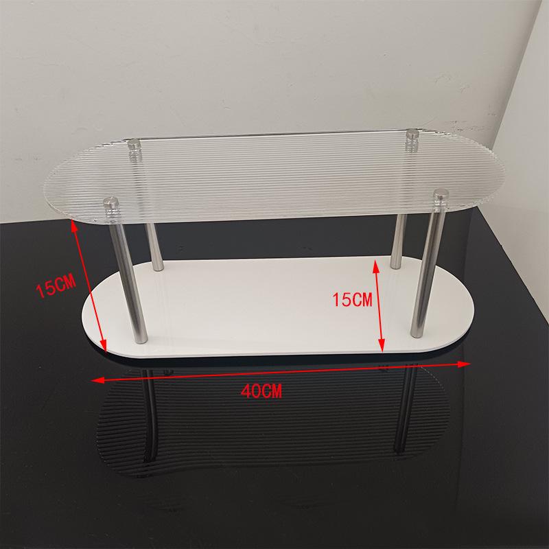 Vielseitiger Acryl- und Glas-Desserttisch-Präsentationsständer für den Innen- und Außenbereich