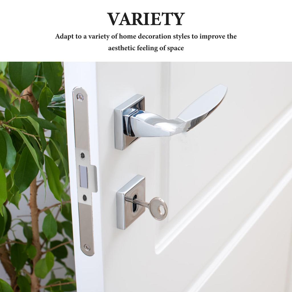 4Pcs Stainless Steel T-Shape Door Strike Plate Set for Interior Doors Door Latch Reinforcement Security Enhancement Modern Sleek