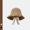 Lace bow straw hat women's sun hat summer foldable big brim sun hat seaside vacation beach sun hat