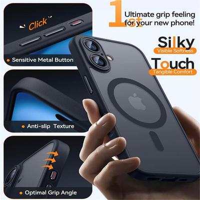 Magsafe Magnetic Case Matte Translucent PC Case For iPhone 16 Pro Max Plus  For iPhone 16 15 14 12 13 Mini Wireless Charge Cover