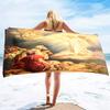 Microfiber Beach Towel Highly Absorbent Ultra Soft Painting Angels Oversized Large Beach Towels, Sand Free Quick Dry Pool Towels