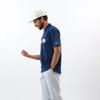 Champion Short Sleeve Antibacterial and Odor Resistant Polo Shirt with UV and Heat Shielding Graphic Logo Navy Men's Quick-Drying, Protection, Print,