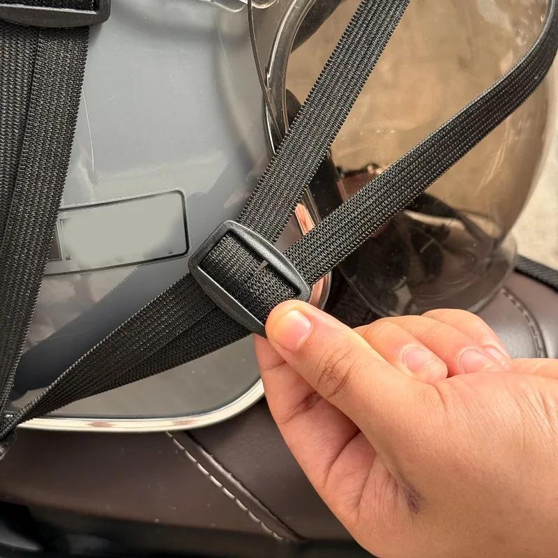 Motorcycle Back Seat Helmet Strips Elastic Rope Motorcycle Helmet Fixed Strap Adjustment Fix Rope Goods Strap Luggage Net 90cm