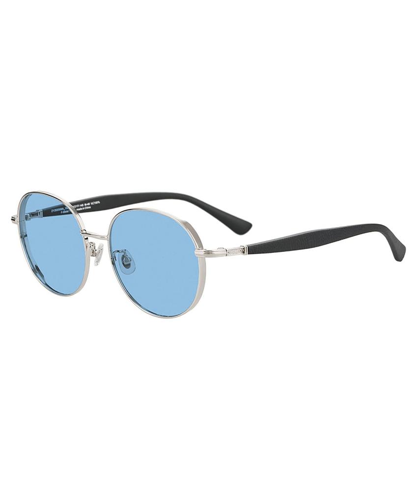 Zoff Suncut UV Cut Sunglasses Rubber Temples Colored Lenses Stylish UV Protection Unisex Glasses/100% Boston-Style (Silver, ZY252G09_15E1)