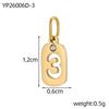 CARLIDANA Stainless Steel Hollow Digital Accessories Pendant Zircon Number Charms Necklace Jewelry Gift for DIY Jewelry Making