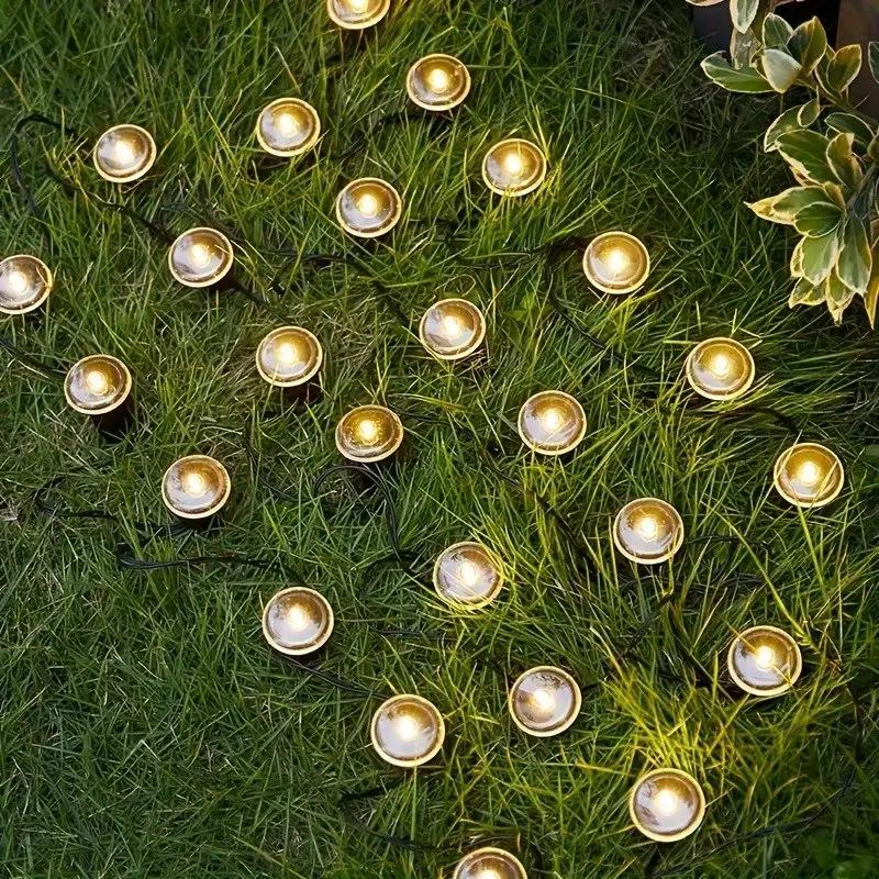 Solar LED Decorative Garden and Landscape Lights - Colorful Outdoor String Lights for Courtyard and Lawn