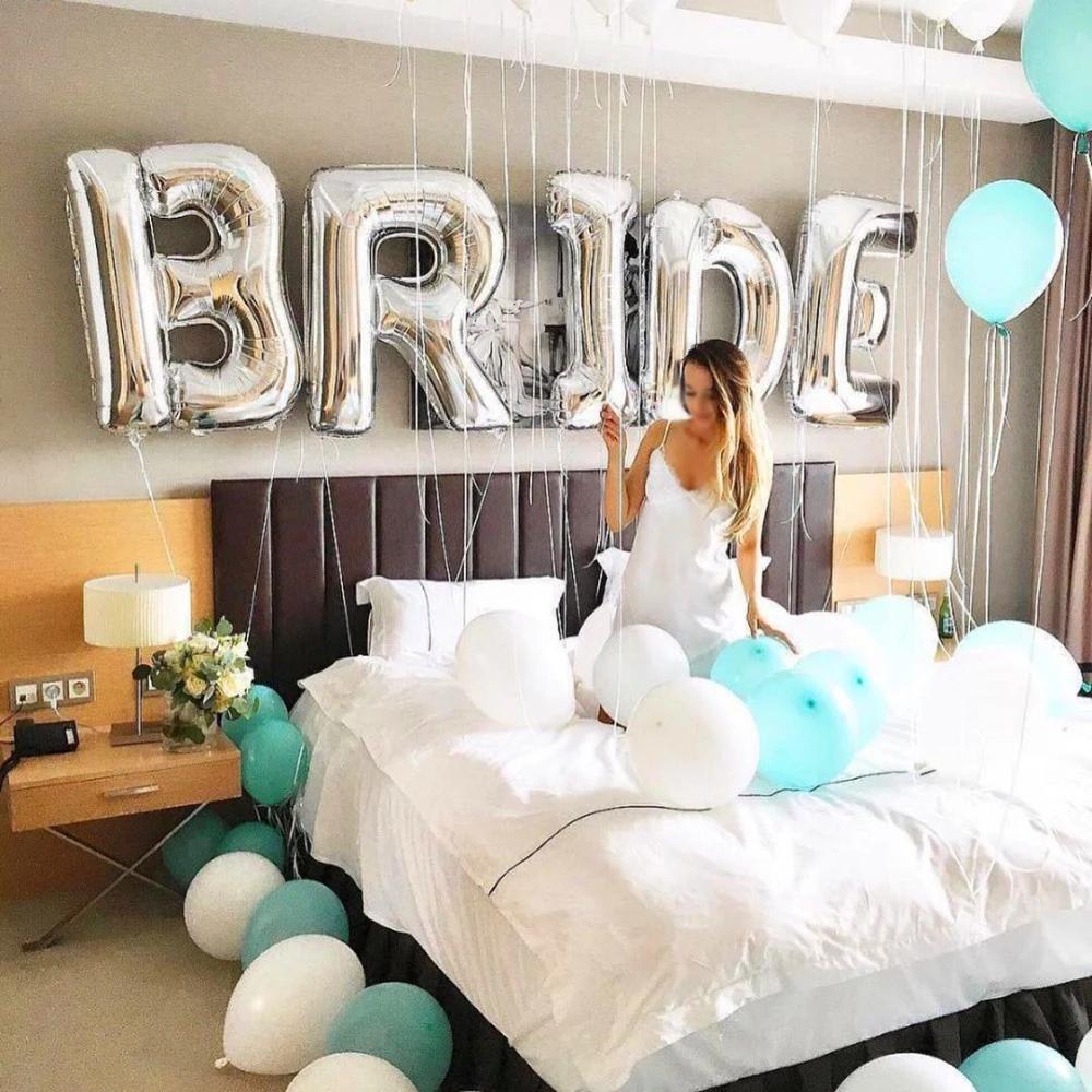 32Inch Bride To Be Balloon Wedding Decorations Rose Gold Silver Bride Letters Foil Ballon Bridal Shower Bachelor Party Supplies