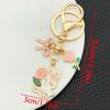Cartoon Mid-Autumn Pink Bow Rabbit Keychain Pendant