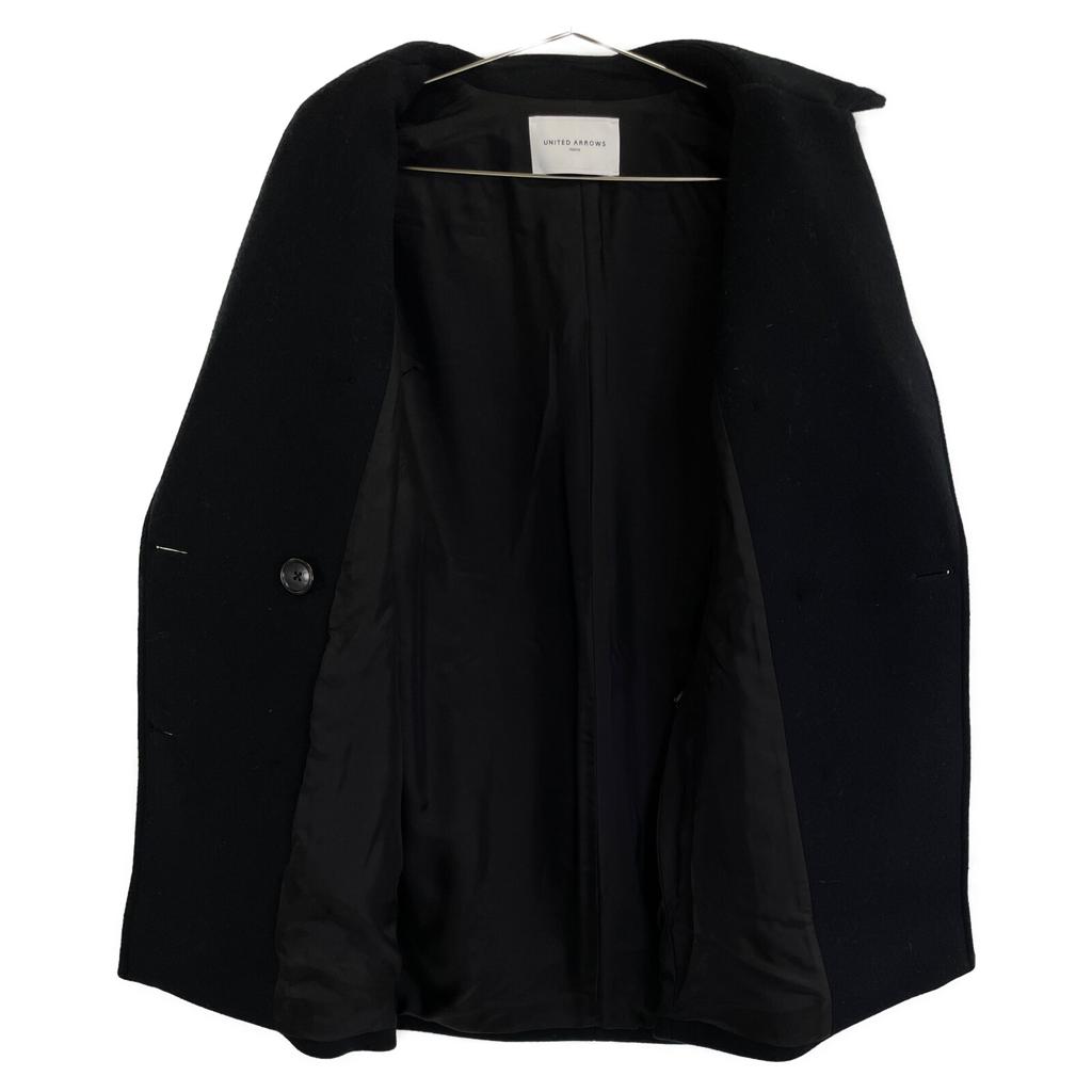 UNITED ARROWS Black UWSC Melton P-Coat coat 34 blackUsed