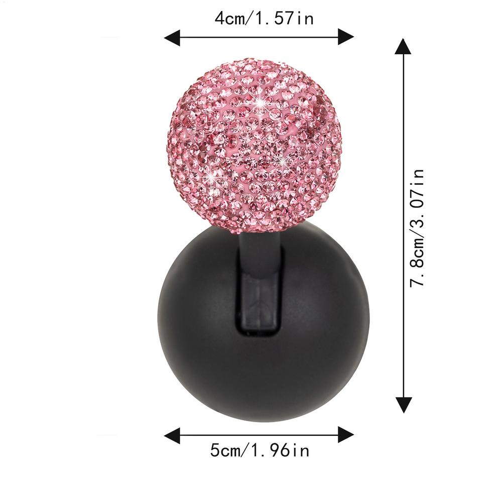 Car Engine Start Stop Button Ball-Bar Decorative One-Button Start Rhinestone Ball-bar Rocker Joystick Car One-Button Start