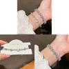 Geometrisches Zirkonia Offenes Armreif-Armband Für Modisches Alltags-Tragen