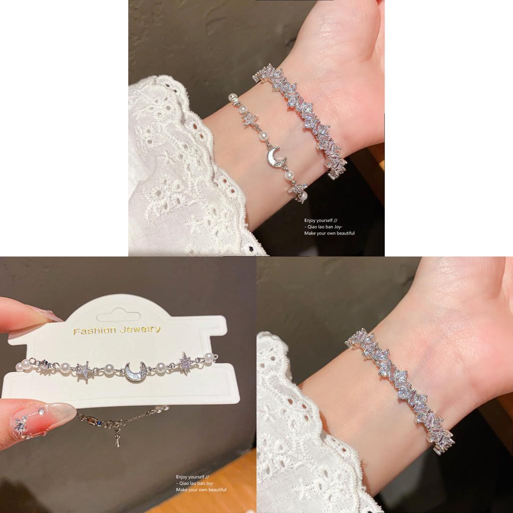 Geometrisches Zirkonia Offenes Armreif-Armband Für Modisches Alltags-Tragen