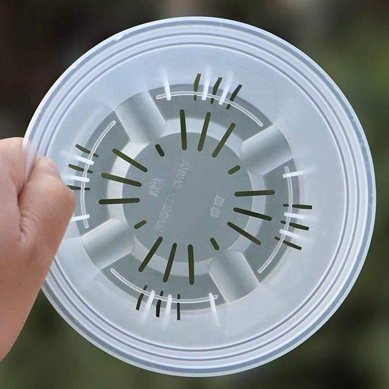 Clear Nursery Pot with Drainage Holes Transparent Plastic Orchid Pots Round Planter Pot Garden Planters for Flowers Succulents