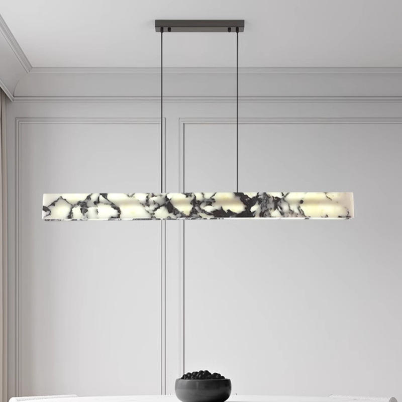 Restaurant Chandelier Dining Table Restaurant Island Living Room BGST High-end Modern French Light Luxury Marble Chandelier 20&65x65x35cm&Modern