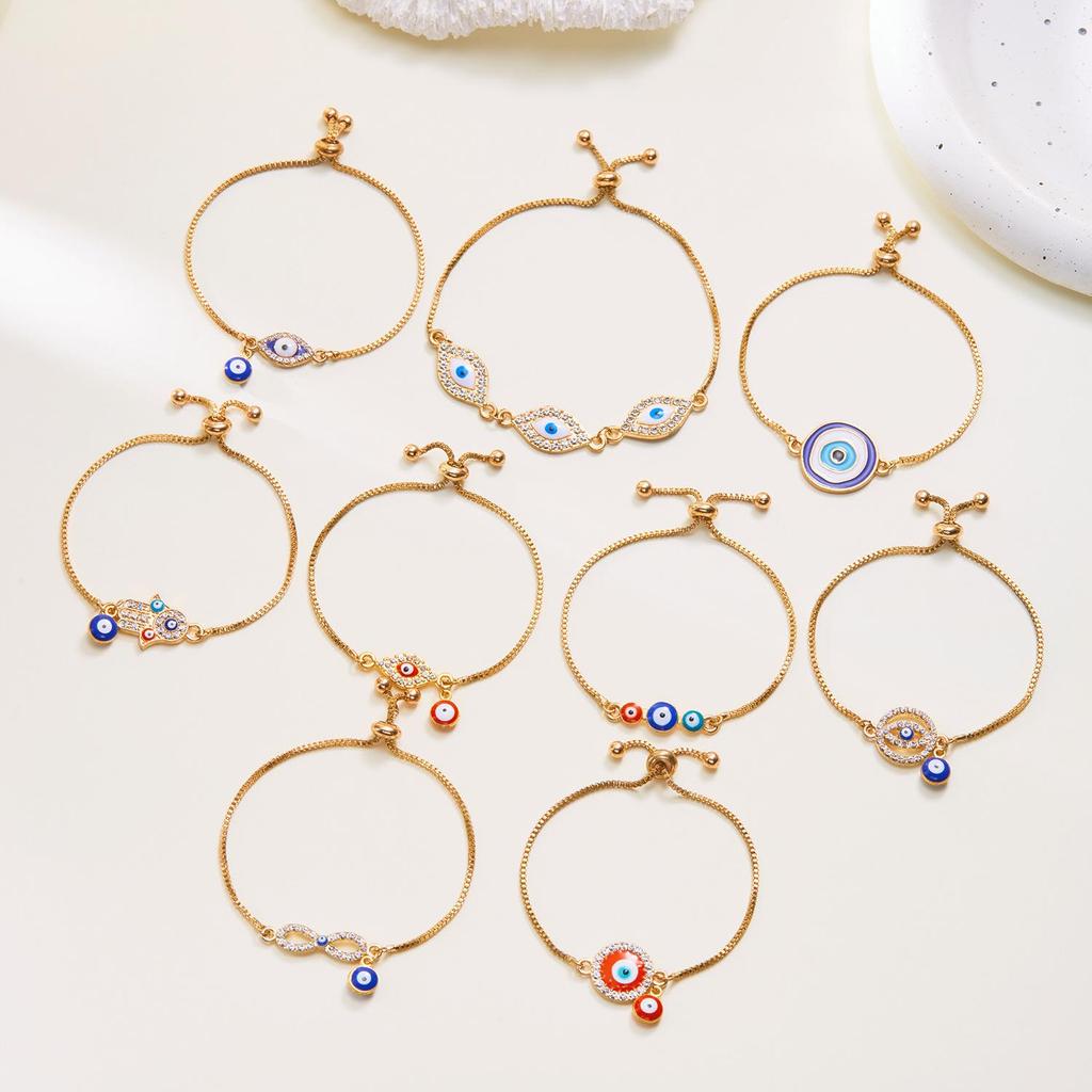 Devil's Eye Bracelet: Adjustable Drawstring with Alloy Pendant