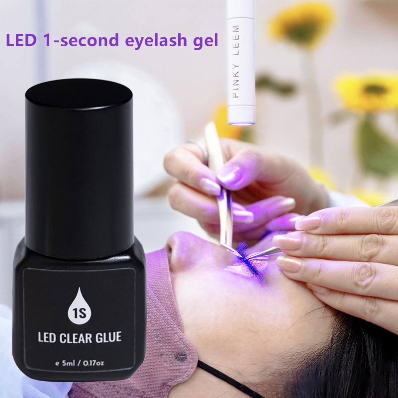 5Ml Uv Glue Adhesive For Eyelash Extensions Fast Drying Strong False Eye Lash Extension Glue Long Lasting Uv Eyelash Glue