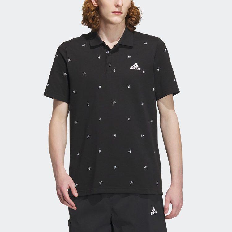 Adidas Future Icons Polo Shirts Men's Black Polo Collar Moderate Straight Fit IA8151