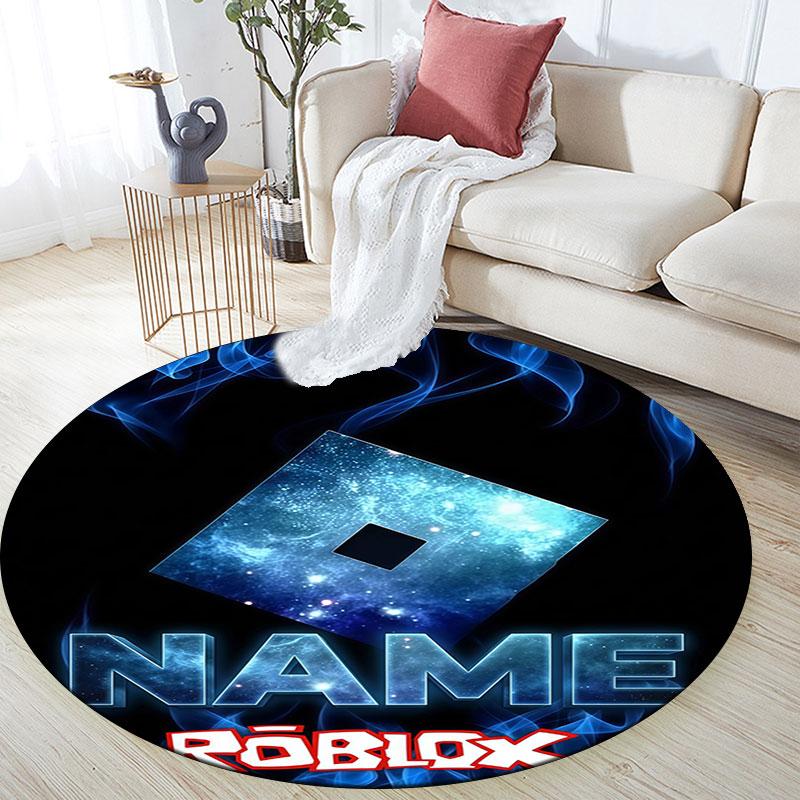 Custom Name,Roblox pattern round rug,Carpet Rug for Living Room Bedroom Playroom ,Non-slip Floor Mat,Holiday Gifts and Birthday Gifts.