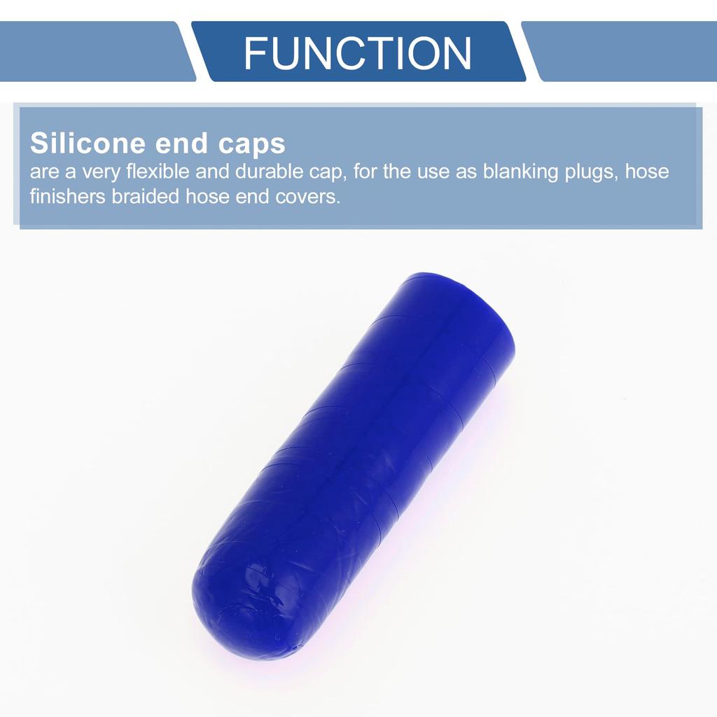 X AUTOHAUX Silicone Cap Silicone Plug Plumbing Processing Mecla Cap Plumbing End Cap Blue