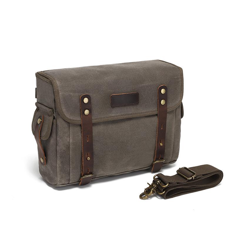 Detachable Motorcycle Bag Waterproof Bag Duffel Bag Carrying Bag Tail Bag Riding Equipment Single Shoulder Crossbody with Top Layer Leather