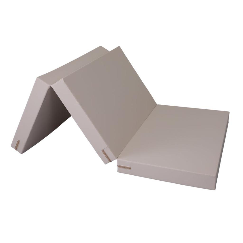 Gymnastic mattress Satellite 180x100x10 cm three-piece - beige