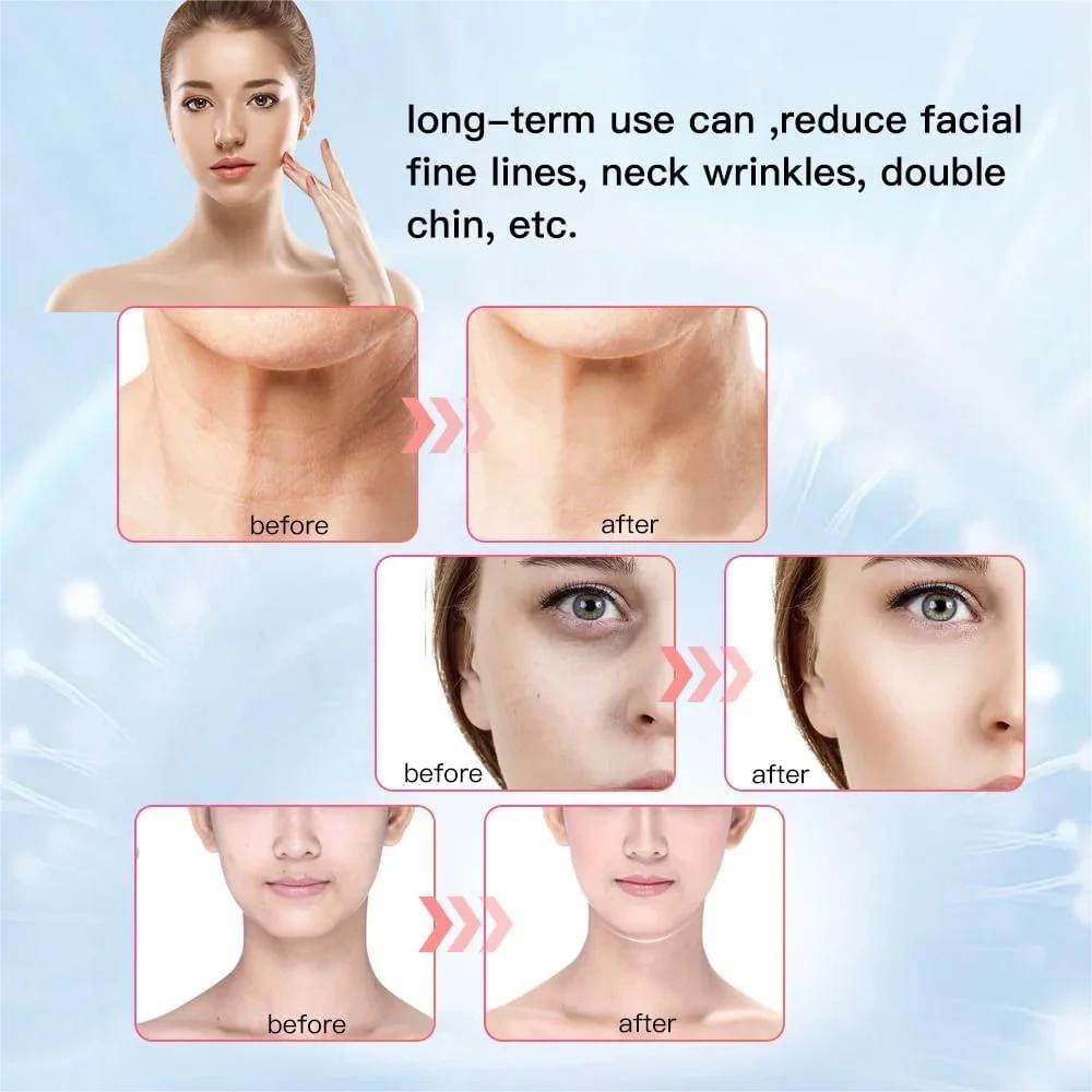 Microcurrent Neck Device Dual Use Face Massager - Anti-Aging Care for Nasolabial Lines & Neck Wrinkles Beauty Instrument