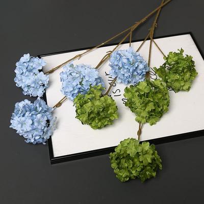 Vierhoofdige Sneeuwvlok Hortensia Kunstbloemstuk voor Bruiloften, Landschapsarchitectuur, Hotel Decoratie en Artistieke Displays.