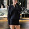 AMI Ancient Heart Besticktes Strick-Polo - Langarm Freizeitpullover
