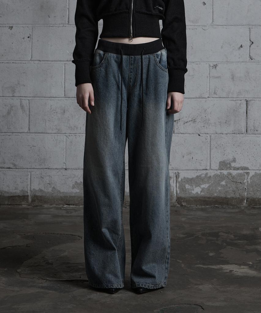 ARCLIVE Band Wide Jeans (Blue)
