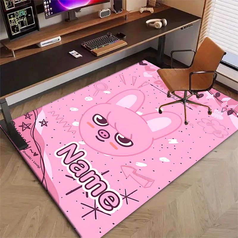 Custom Kpop Team Mat Personalized Name, Polyester Washable Indoor Entryway Rug, Gift for Christmas, Easter, Thanksgiving Day