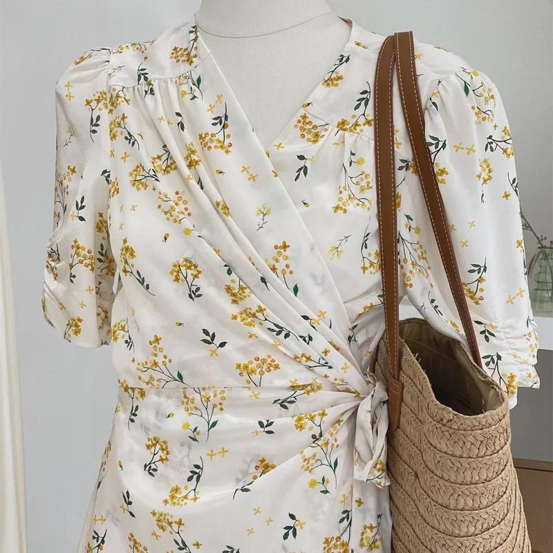 2025 Frühling Damen Französisches Doppel-Crêpe Weißes Spitzenhemd - 100% Maulbeerseide