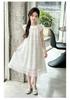Girls' dress 2026 new summer girl Korean fashion big girl fashionable light and thin Western white long skirt trend