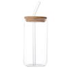 500ML/16oz Glass Cups with Lids and Straws Iced Coffee Glasses Beer Glasses Tea Cup Drinking Glasses for Cocktail  Gift