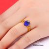 Adjustable Gold-Plated Vietnamese Sand Flower Ring for Women