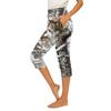 Women's Elastic Waist Casual Capri Pants Slim Fit with Pockets and Side Slits Stretchy Lightweight Bottoms for Everyday Wear
