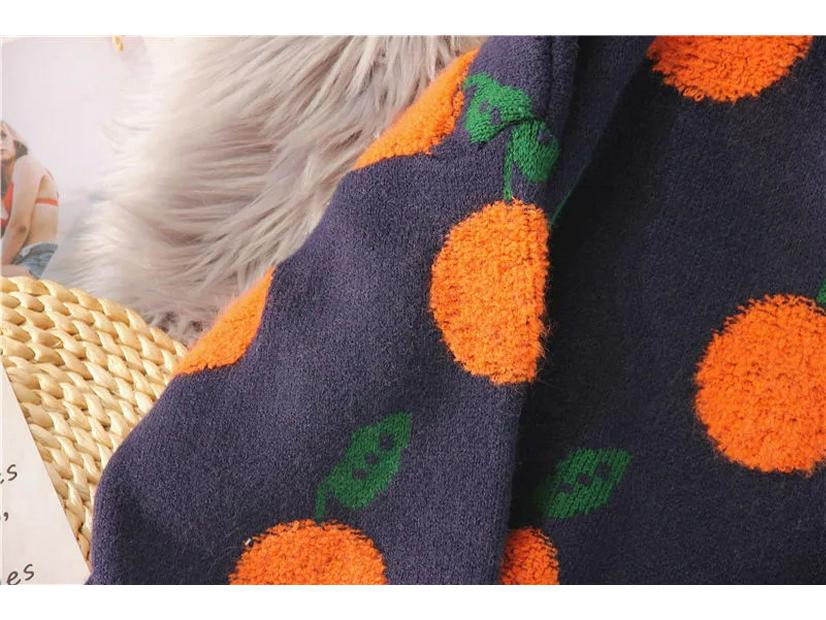 2024 Damen Herbst/Winter Orange Rollkragen Koreanischer Stil Warmer Wollpullover