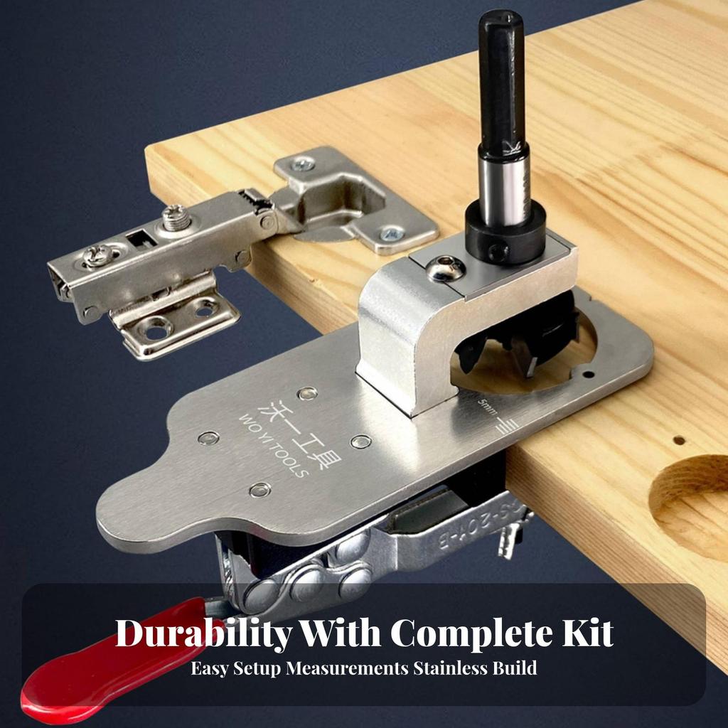 35mm Hinge Drilling Jig Accurate Cabinet Door Installation Tool Adjustable