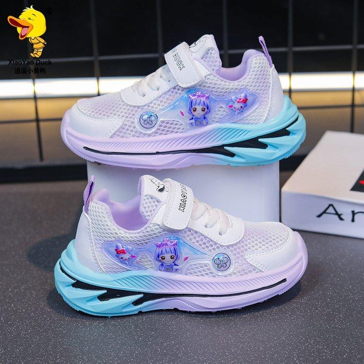 2025 summer new children's mesh shoes cartoon breathable sweet shoes girls running sneakers