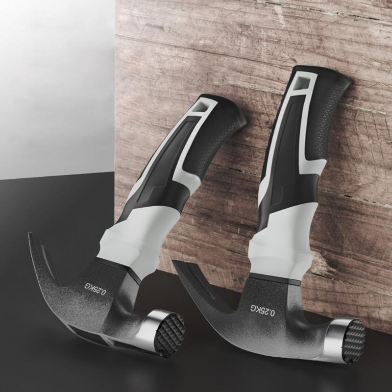 Multifunctional Heavy Duty Claw Hammer Straight Claw Hammer with Shock Absorbing Handle Heavy Duty Hammer Hand Tool