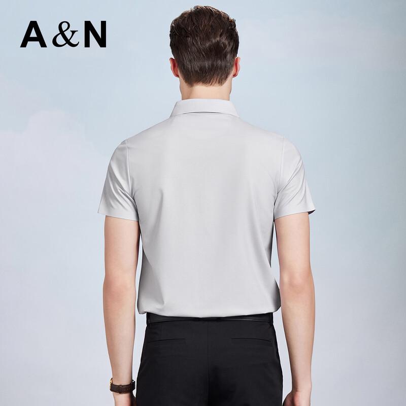 Men's Silk & Linen Blend Seamless Short-Sleeve Shirt