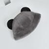 A faux mink fur environmentally friendly artificial fur bear ear hat for women with thick winter ear protection
