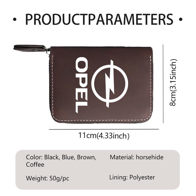 Men's Wallet Leather Billfold Credit Card ID Holder Male Purse For Opel Astra G H J K F Corsa D Zafira B Insignia Mokka Regal